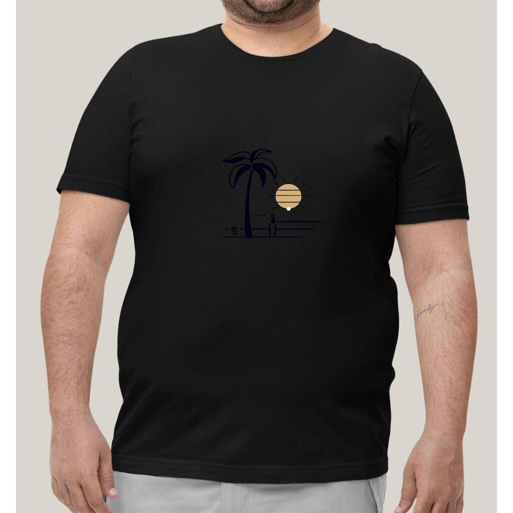 Camiseta Plus Size Masculino Algodão Prime WSS Sun Gazing
