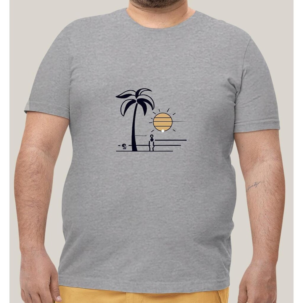 Camiseta Plus Size Masculino Algodão Prime WSS Sun Gazing