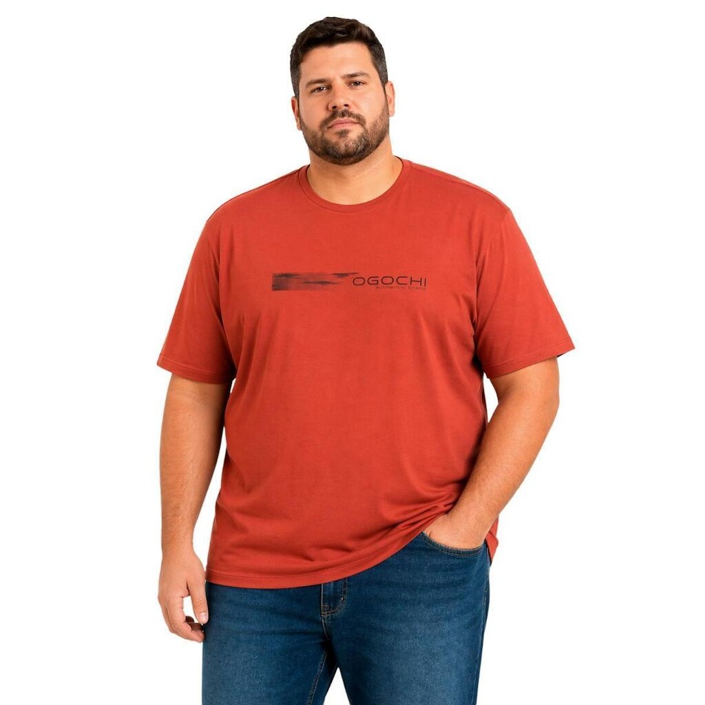 CAMISETA PLUS SIZE OGOCHI MASCULINA REF:006563037