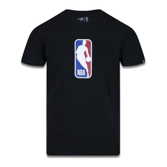 CAMISETA PLUS SIZE REGULAR MANGA CURTA NBA LOGO MESCLA CINZA NEW ERA - Preto Menor preço em CAMISETA PLUS SIZE REGULAR MANGA CURTA NBA LOGO MESCLA CINZA NEW ERA - Preto