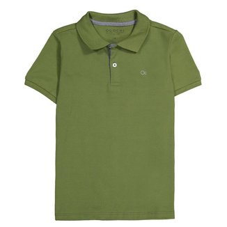 Camiseta Polo Infantil Ogochi Verde Militar