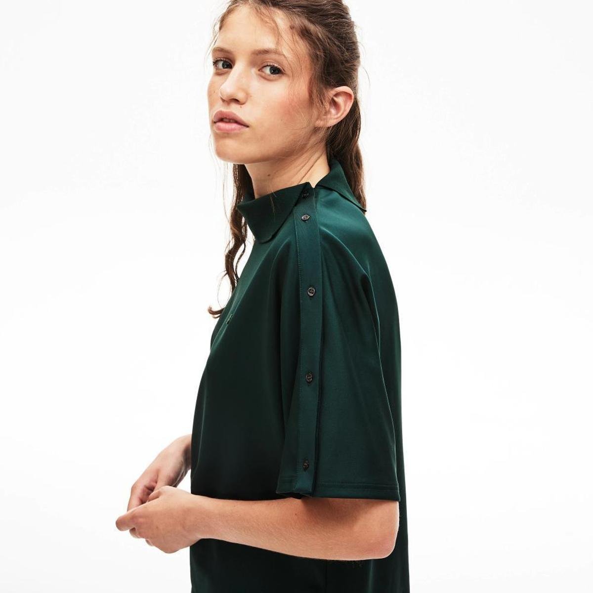 Camiseta Polo Lacoste Live Feminina - Verde | Netshoes