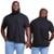 Camiseta Polo Masculina Plus Size - Preto