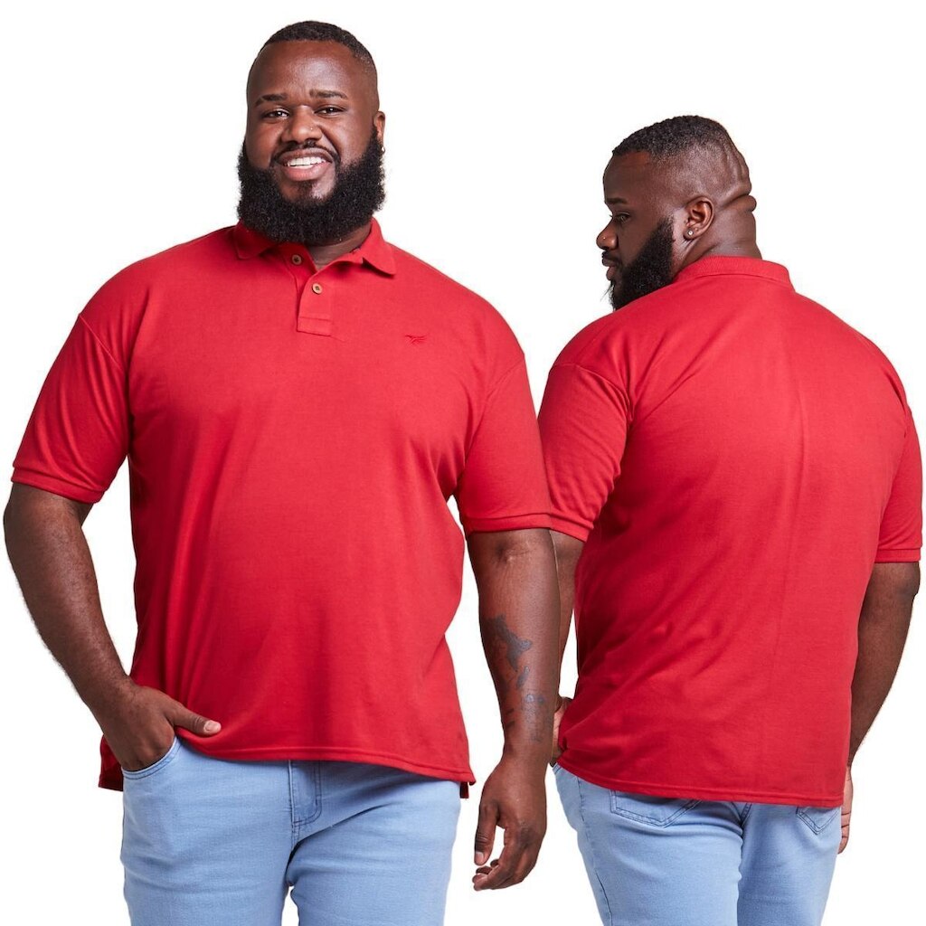 Camiseta Polo Masculina Plus Size