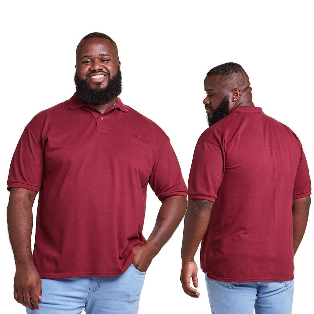 Camiseta Polo Masculina Plus Size