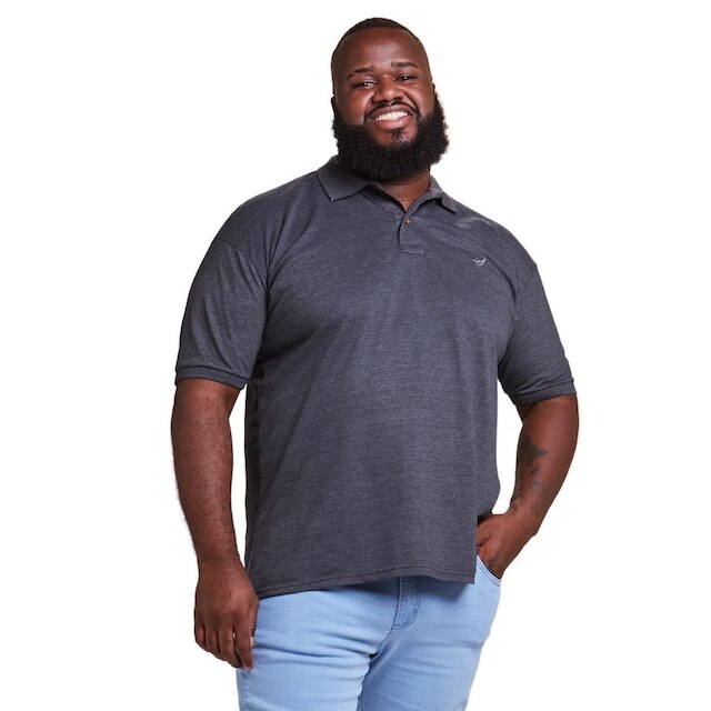 Camiseta Polo Masculina Plus Size