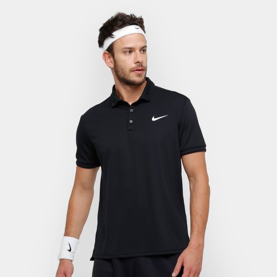 Camiseta Polo Nike Team Masculina - Preto+Branco Menor preço em Camiseta Polo Nike Team Masculina - Preto+Branco