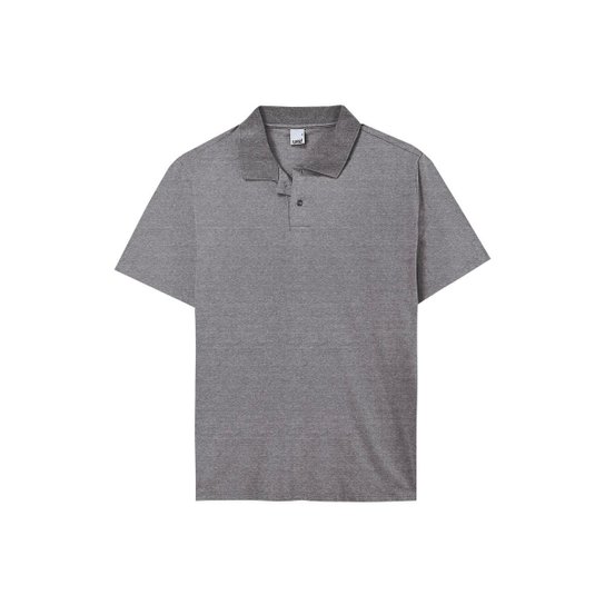 Camiseta Polo Plus Size Masculina Básica Meia Malha - CINZA - P - Cinza Menor preço em Camiseta Polo Plus Size Masculina Básica Meia Malha - CINZA - P - Cinza