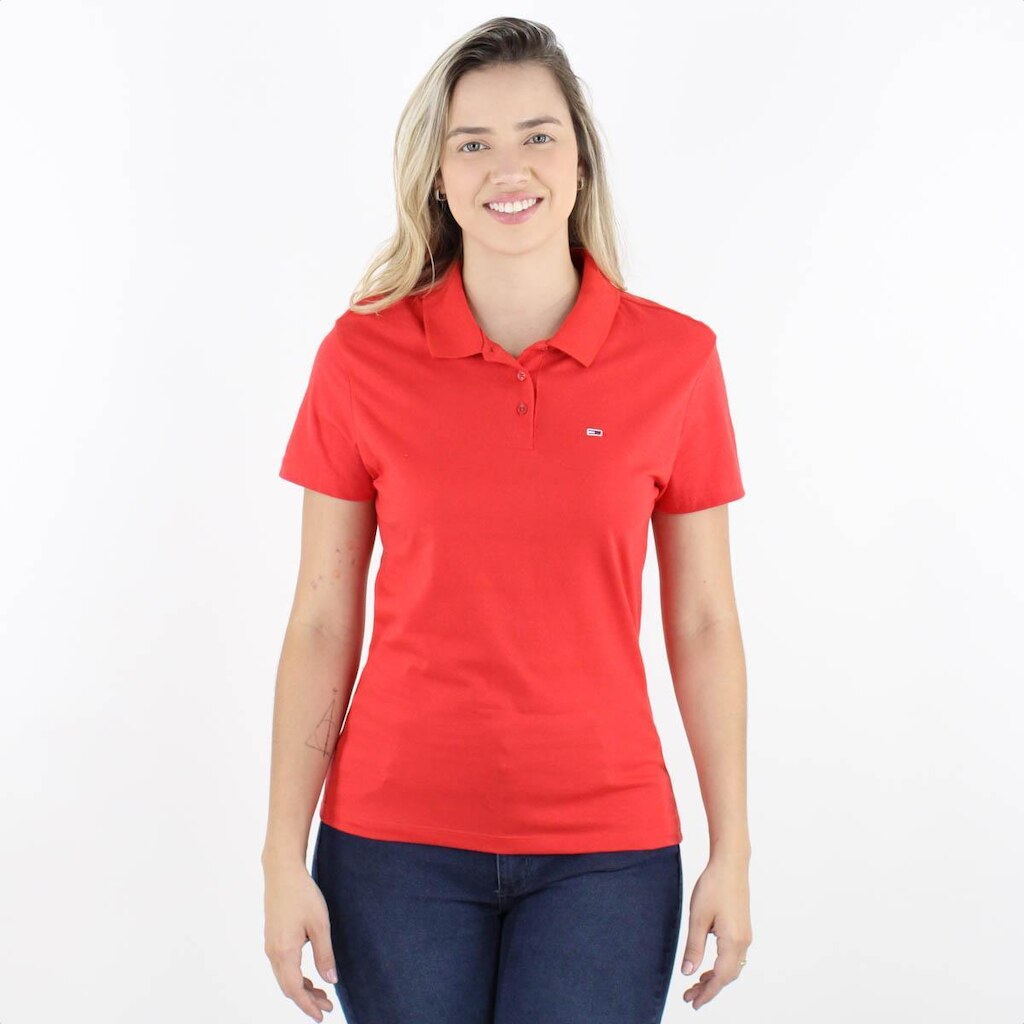 Camiseta Polo Tommy Slim Essential  - Feminino