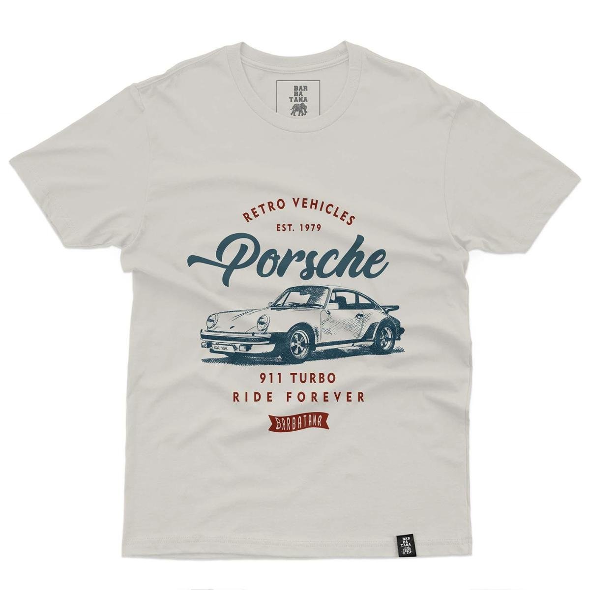 Camiseta Porsche 911 turbo_off white_Barbatana Branco Netshoes