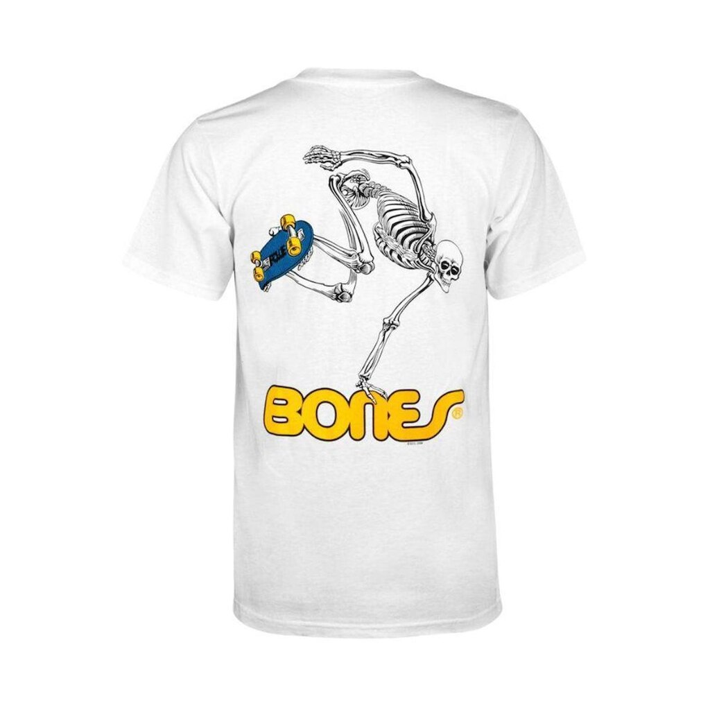 Camiseta Powell Peralta Skateboard Skeleton II Branco