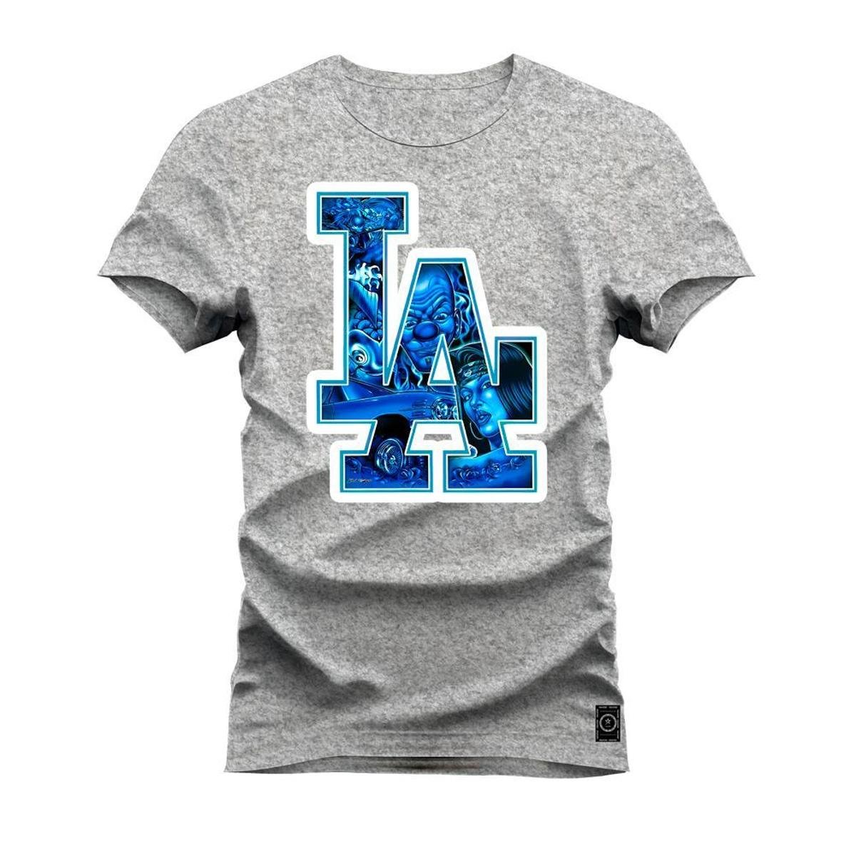 Camiseta Premium Algodão Estampada La Blue Menor preço em Camiseta Premium Algodão Estampada La Blue