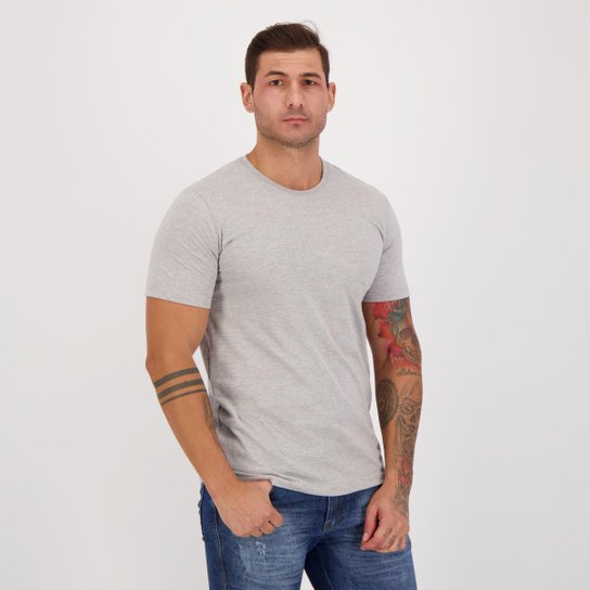 Camiseta Premium Basic Cinza Mescla