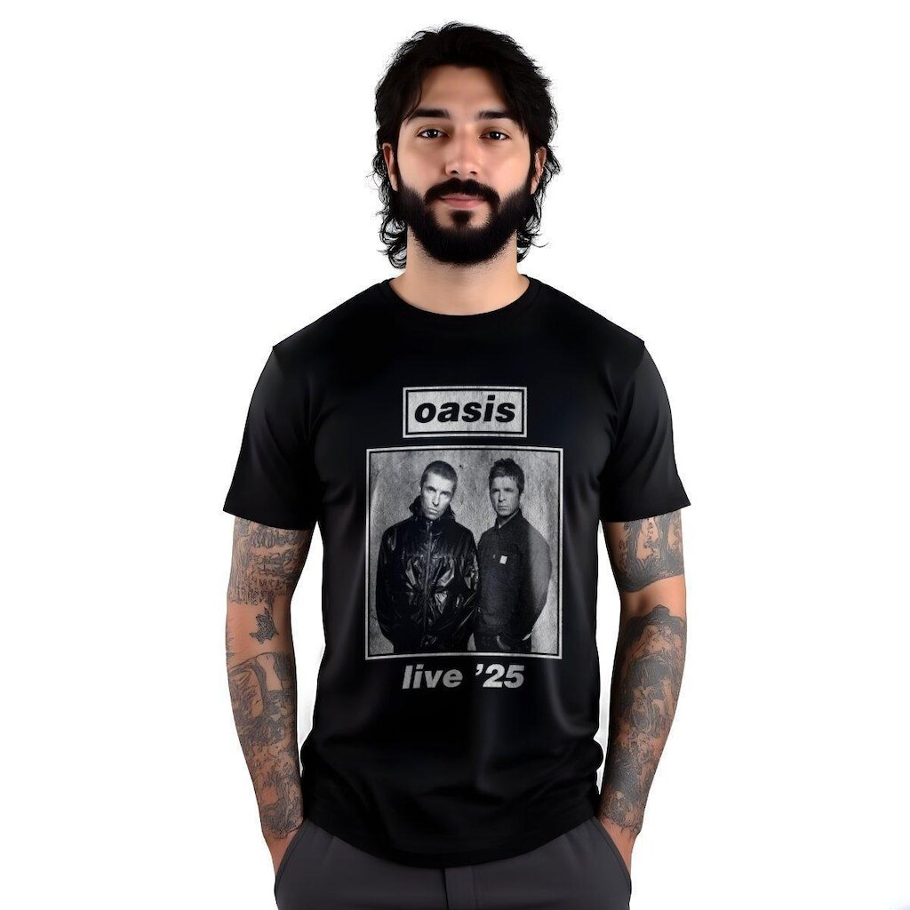 Camiseta Preta Oasis - Edição Limitada Live 25