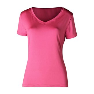 Camiseta Proteção Solar Gola V Feminina Manga Curta Uv50+ Rosa