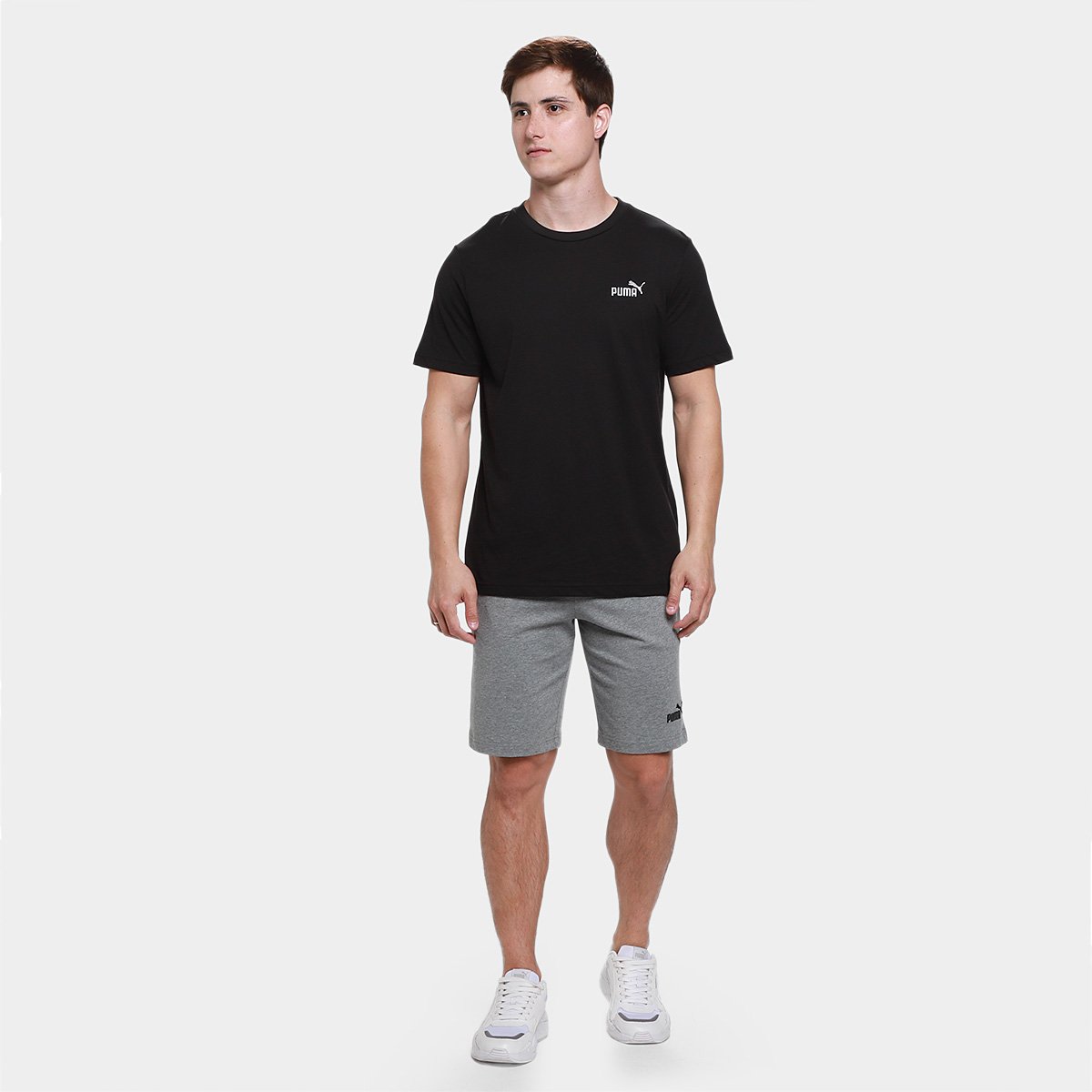 Camiseta Puma 2 Color Small No. 1 Logo Masculina - 4