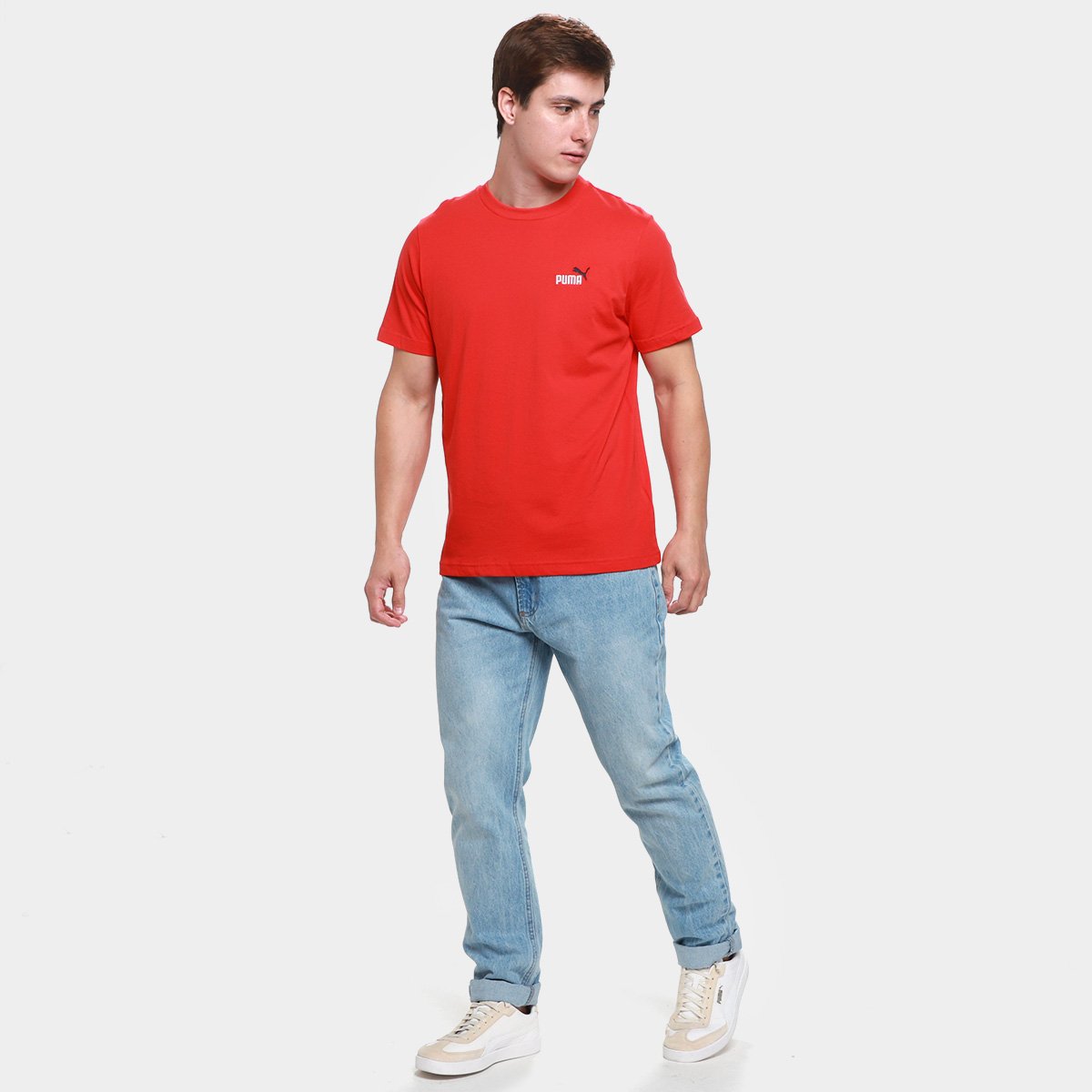 Camiseta Puma 2 Color Small No. 1 Logo Masculina - 3