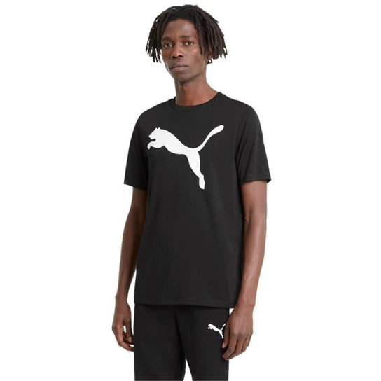 Camiseta Puma Active Big Logo Plus Size Masculina Preto Netshoes