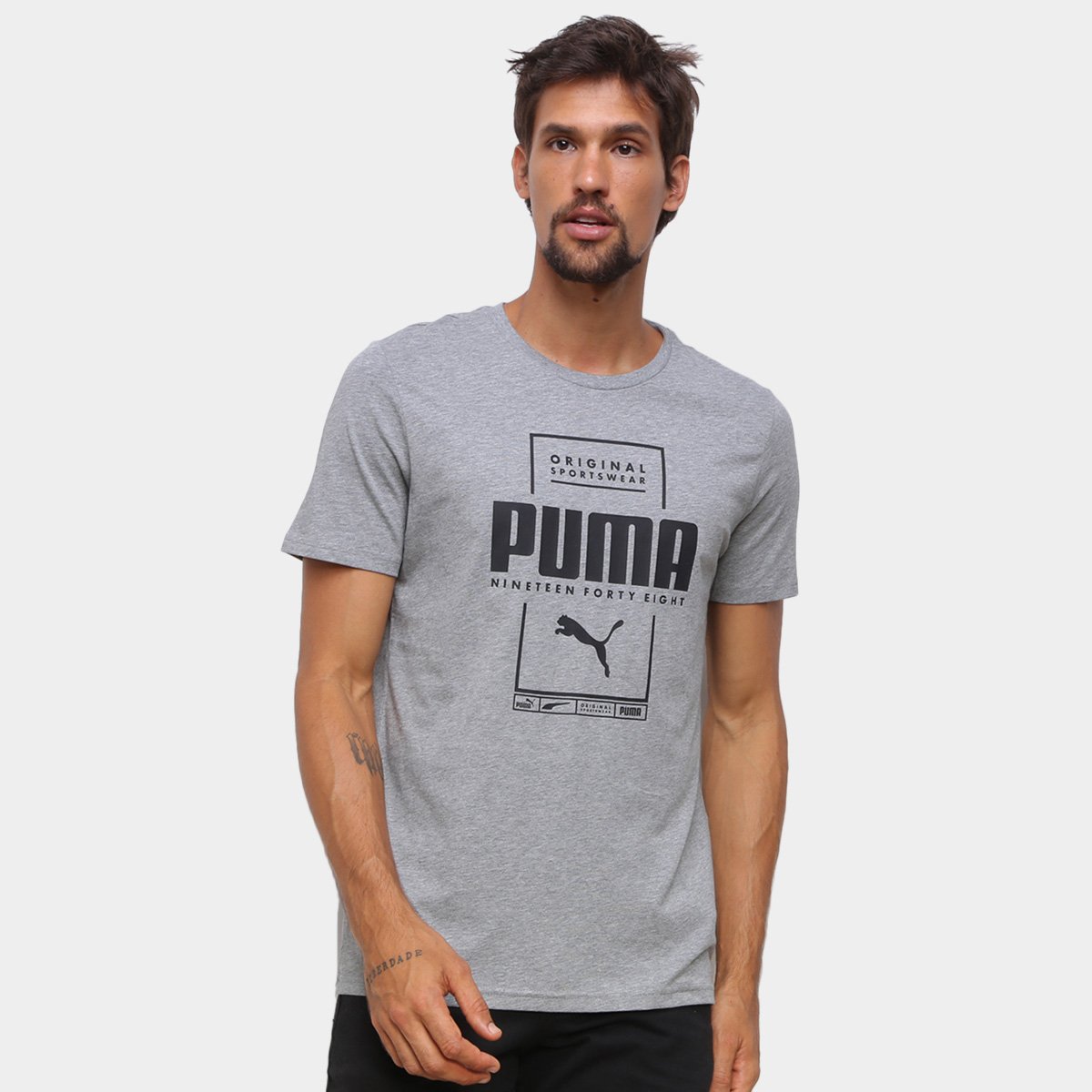 Camiseta Puma Box Masculina Menor preço em Camiseta Puma Box Masculina