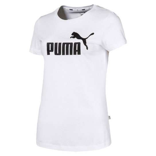 Camiseta Puma Ess Logo Feminina - Branco Menor preço em Camiseta Puma Ess Logo Feminina - Branco