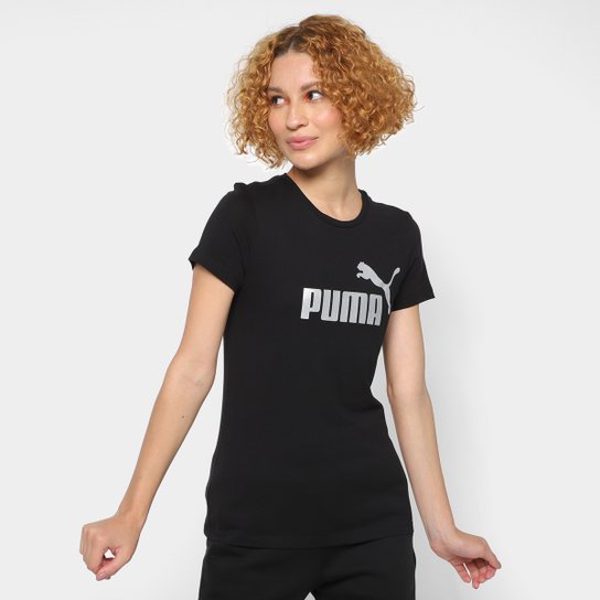 Camiseta Puma Ess+ Metallic Logo Feminina - Preto+Prata é ruim? Camiseta Puma Ess+ Metallic Logo Feminina - Preto+Prata é boa?