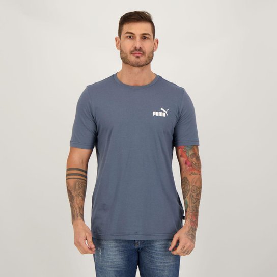 Camiseta Puma ESS Small Logo S II Azul - Azul Menor preço em Camiseta Puma ESS Small Logo S II Azul - Azul