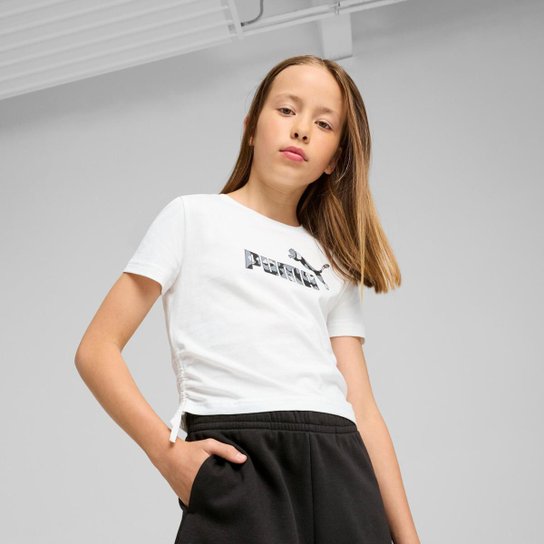 Camiseta Puma Essentials Animal Logo Knotted Infantil