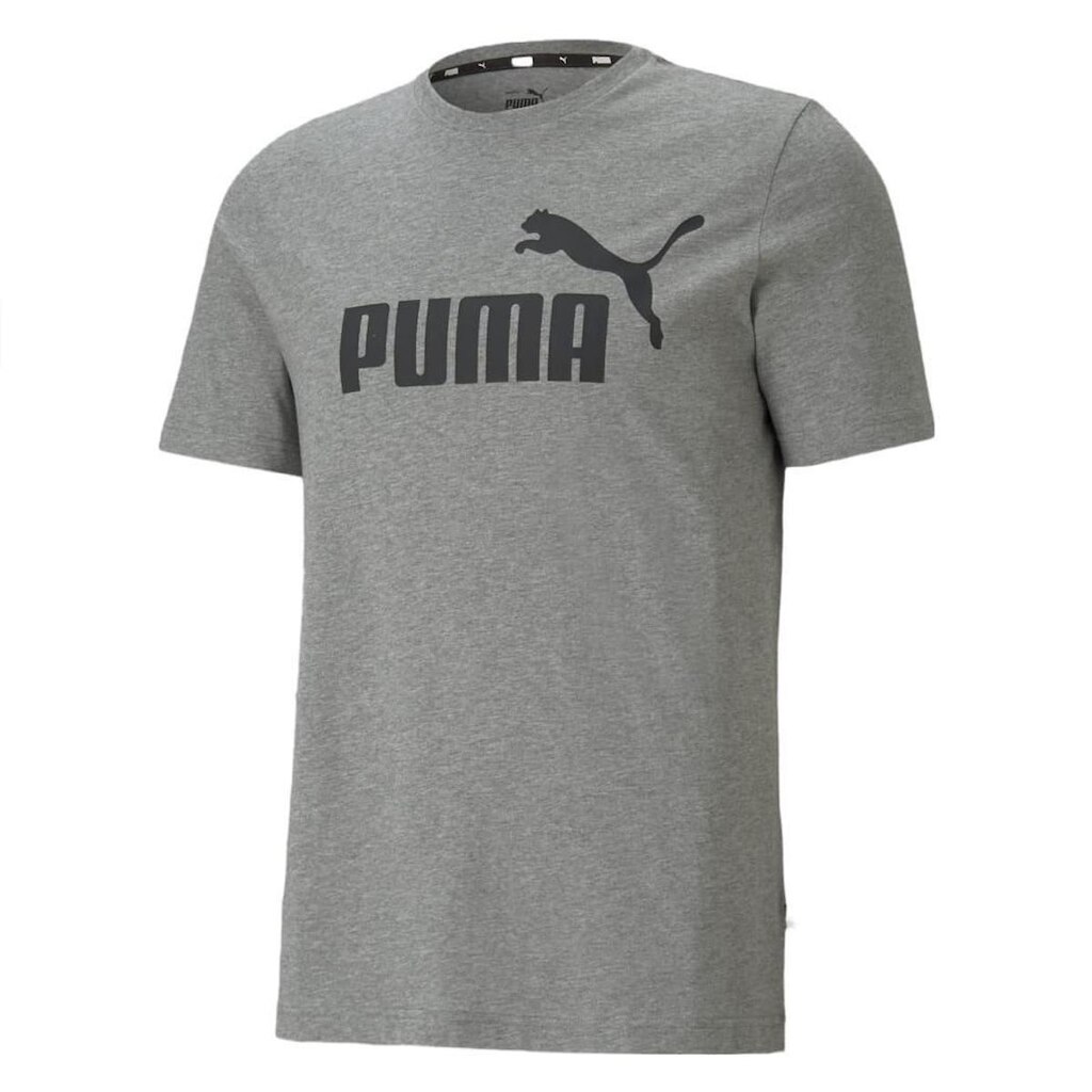 Camiseta Puma Essentials Logo Tee Masculino Cinza