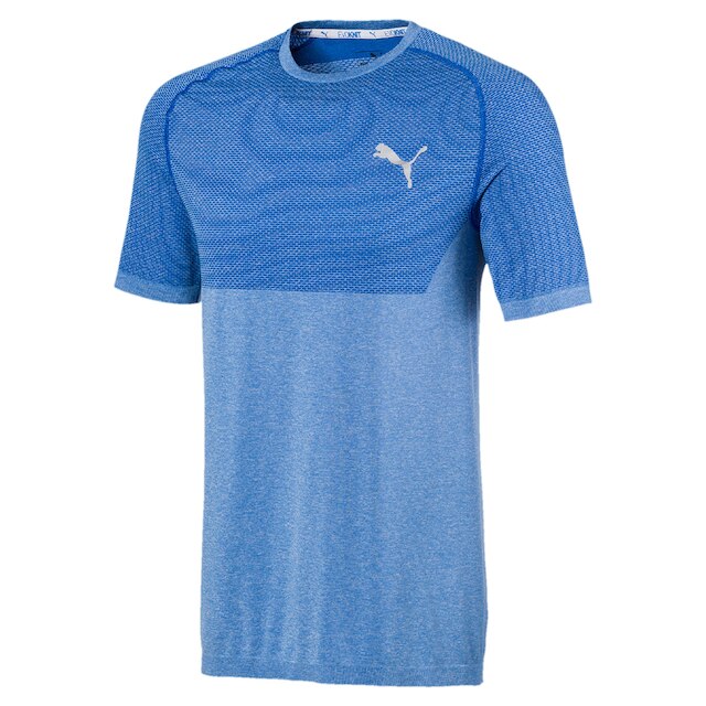 Camiseta Puma Evoknit Basic Masculina - Azul Menor preço em Camiseta Puma Evoknit Basic Masculina - Azul
