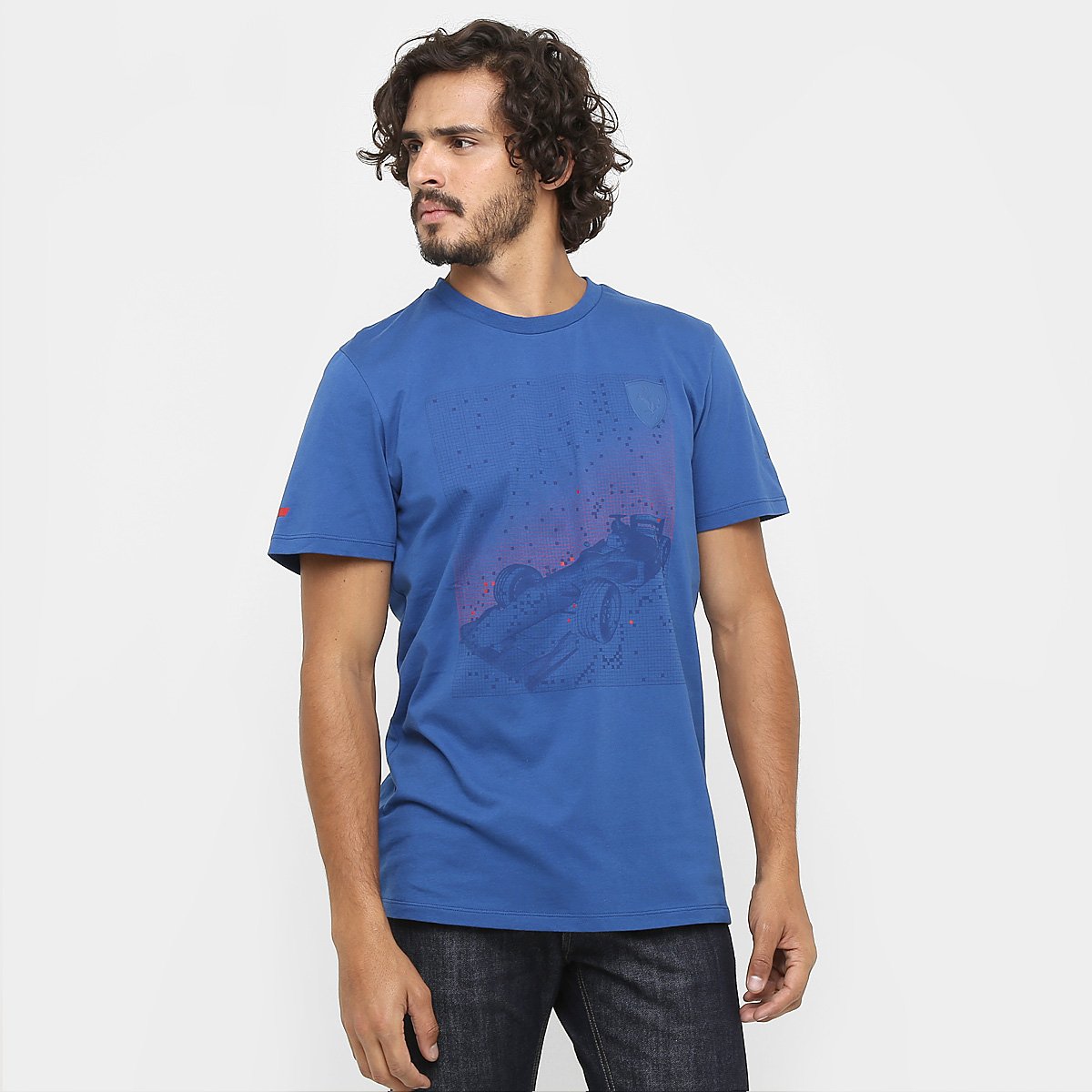 camiseta ferrari azul