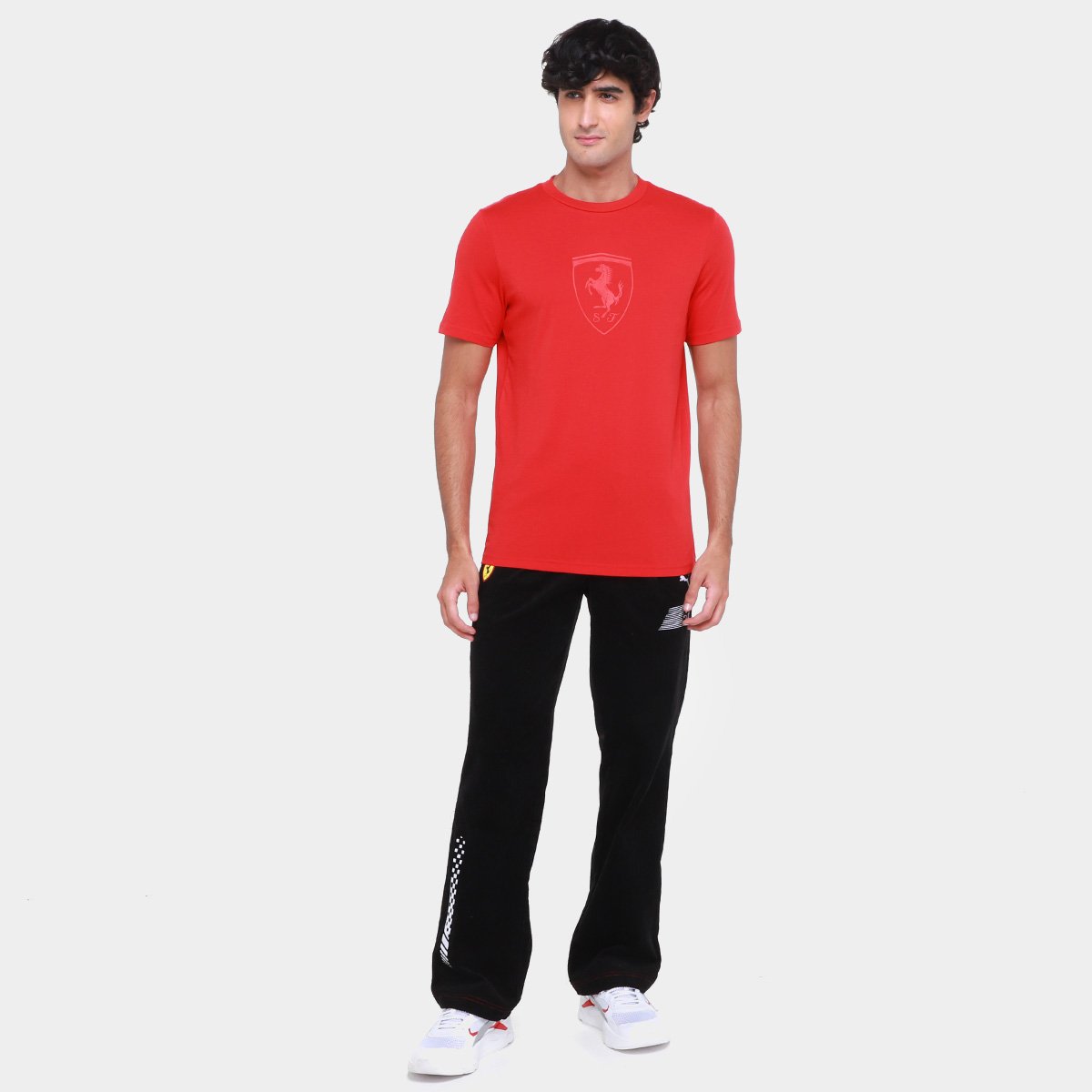 Camiseta Puma Ferrari Race Big Shield Tonal Masculina - 3