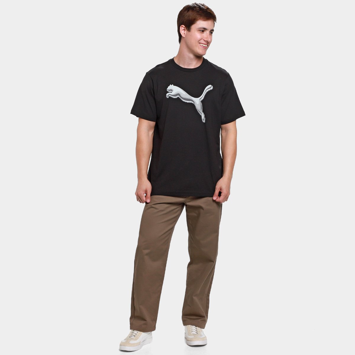 Camiseta Puma Graphic Cat Logo Masculina - 3