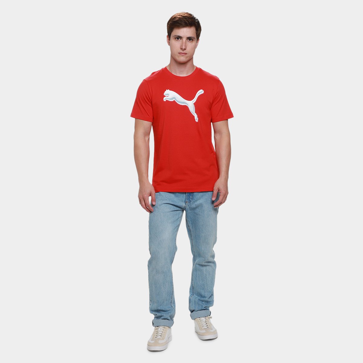 Camiseta Puma Graphic Cat Logo Masculina - 3