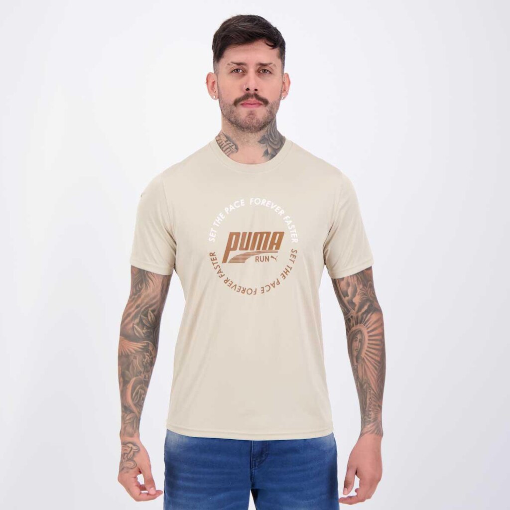 Camiseta Puma Graphic Run Emblem Masculina