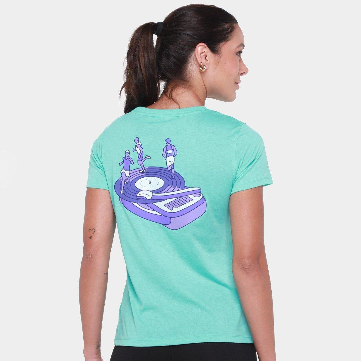 Camiseta Puma Graphics Running Nitro W Feminina - 1
