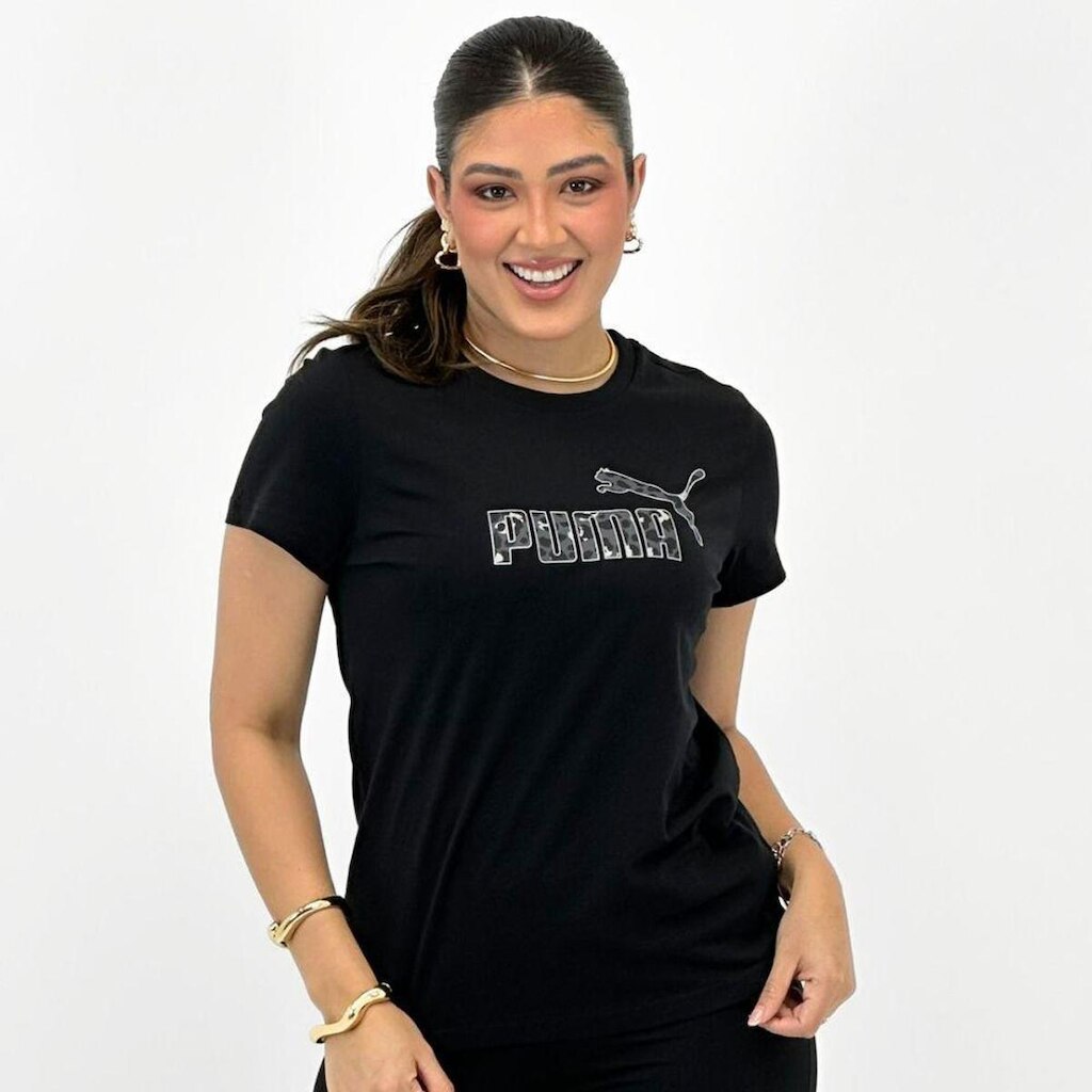 Camiseta Puma Manga Curta Graphic Animal Feminina