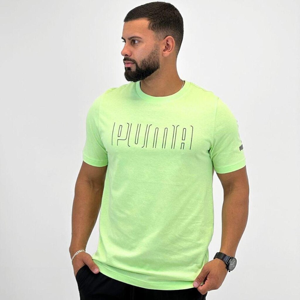 Camiseta Puma Manga Curta Sport Graphic Masculina