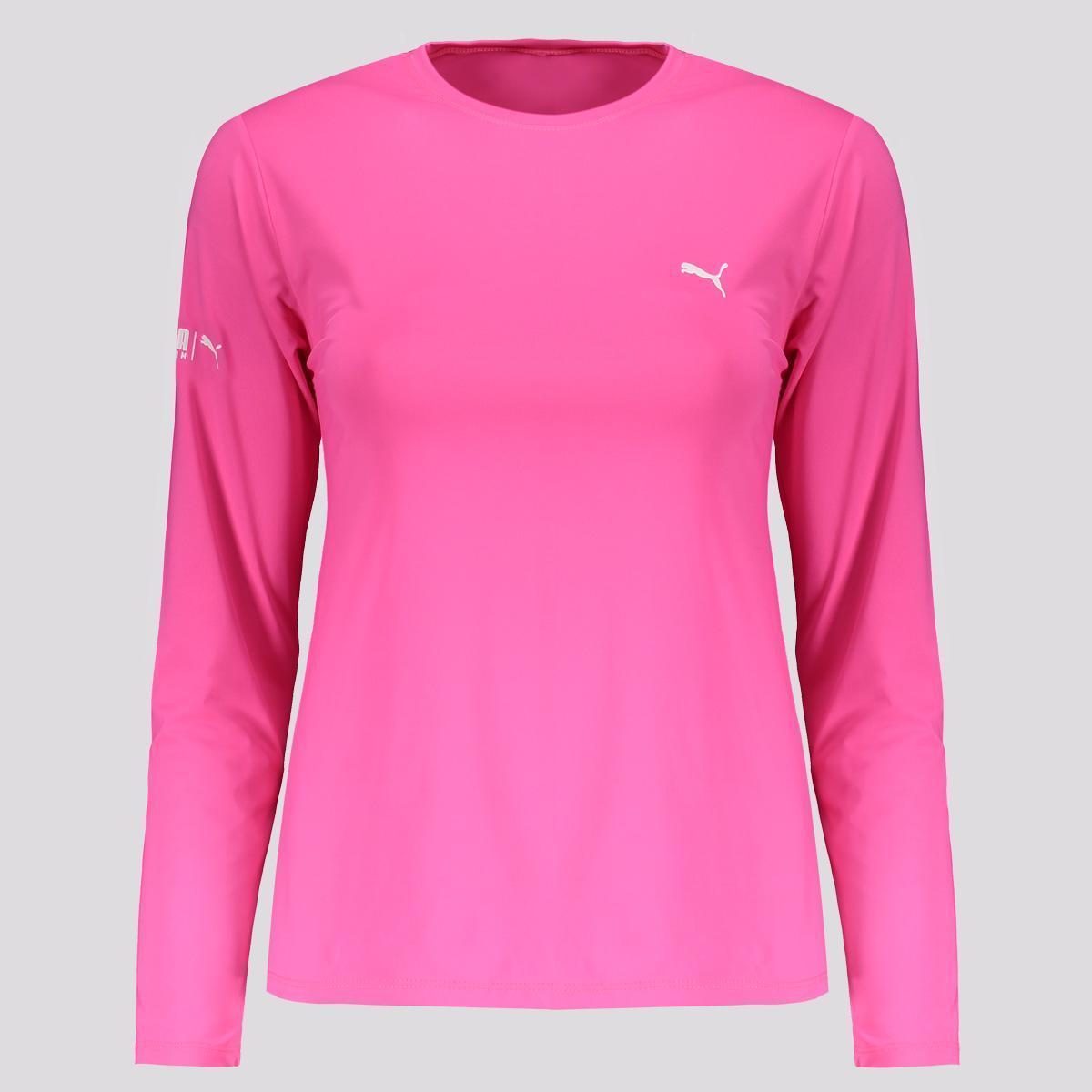 Camiseta Puma Manga Longa UV50+ Feminina Pink