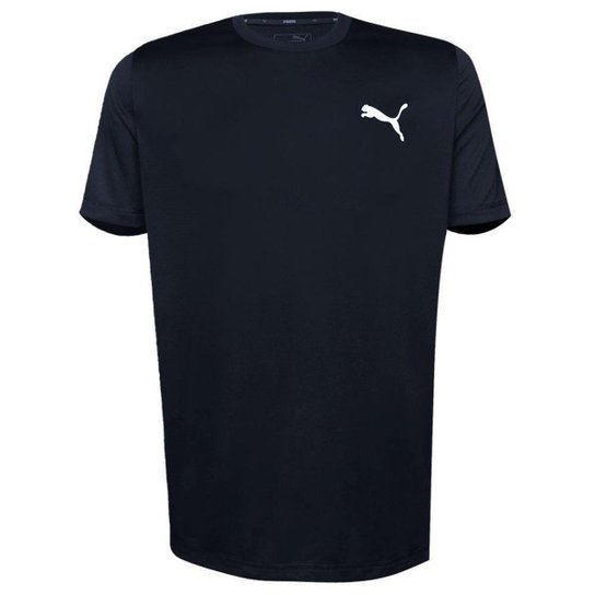 Camiseta Puma Masculina Active Tee - Marinho+Branco Menor preço em Camiseta Puma Masculina Active Tee - Marinho+Branco