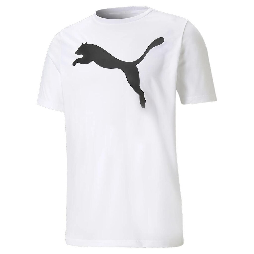 Camiseta Puma Masculina Essentials Logo Poly DryCELL Branca