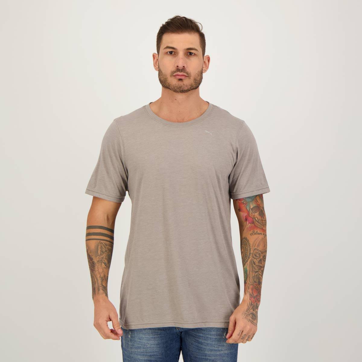Camiseta Puma Performance Heather 22 Masculina Menor preço em Camiseta Puma Performance Heather 22 Masculina