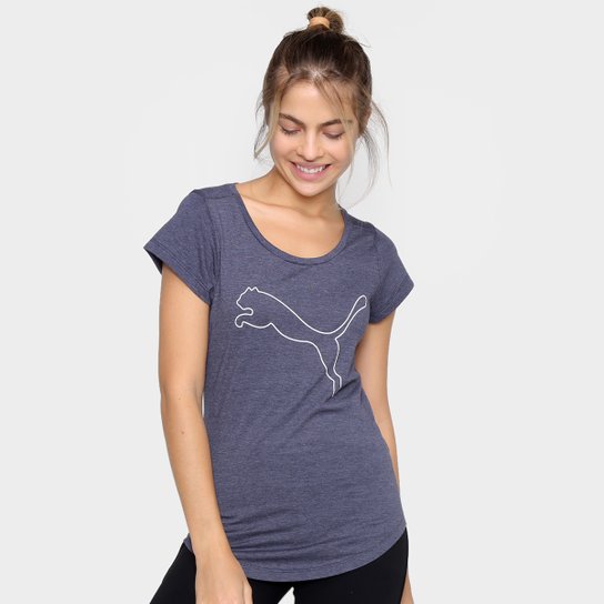 Camiseta Puma Performance Heather Cat Feminina - Chumbo é ruim? Camiseta Puma Performance Heather Cat Feminina - Chumbo é boa?