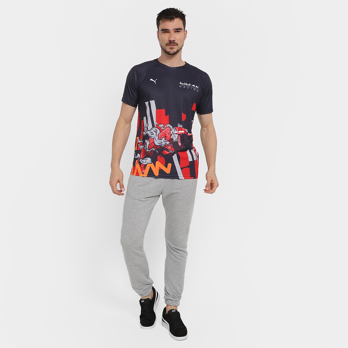 Camiseta Puma Red Bull Double Masculina - 3