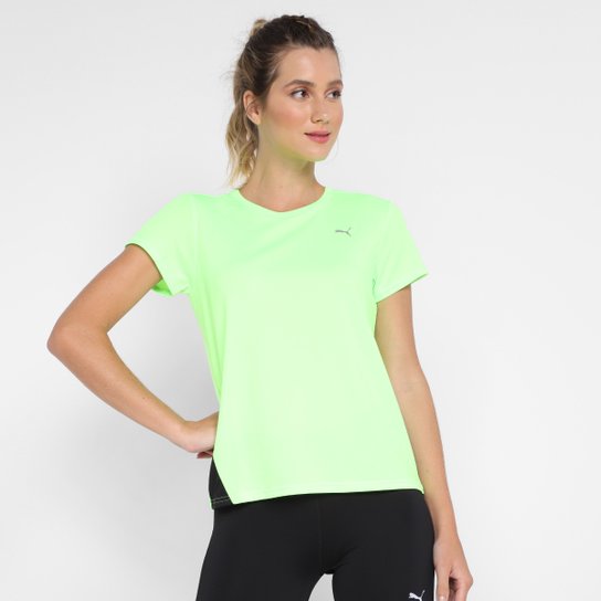Camiseta Puma Run Favorite Feminina - Verde Limão Menor preço em Camiseta Puma Run Favorite Feminina - Verde Limão