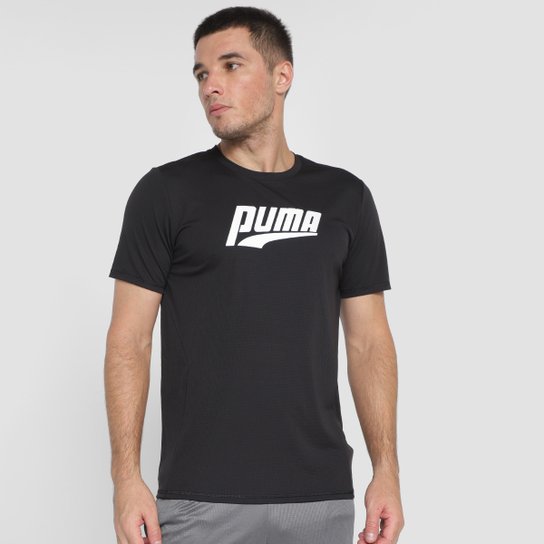 Camiseta Puma Run Favorite Ss Graphic - Preto Menor preço em Camiseta Puma Run Favorite Ss Graphic - Preto