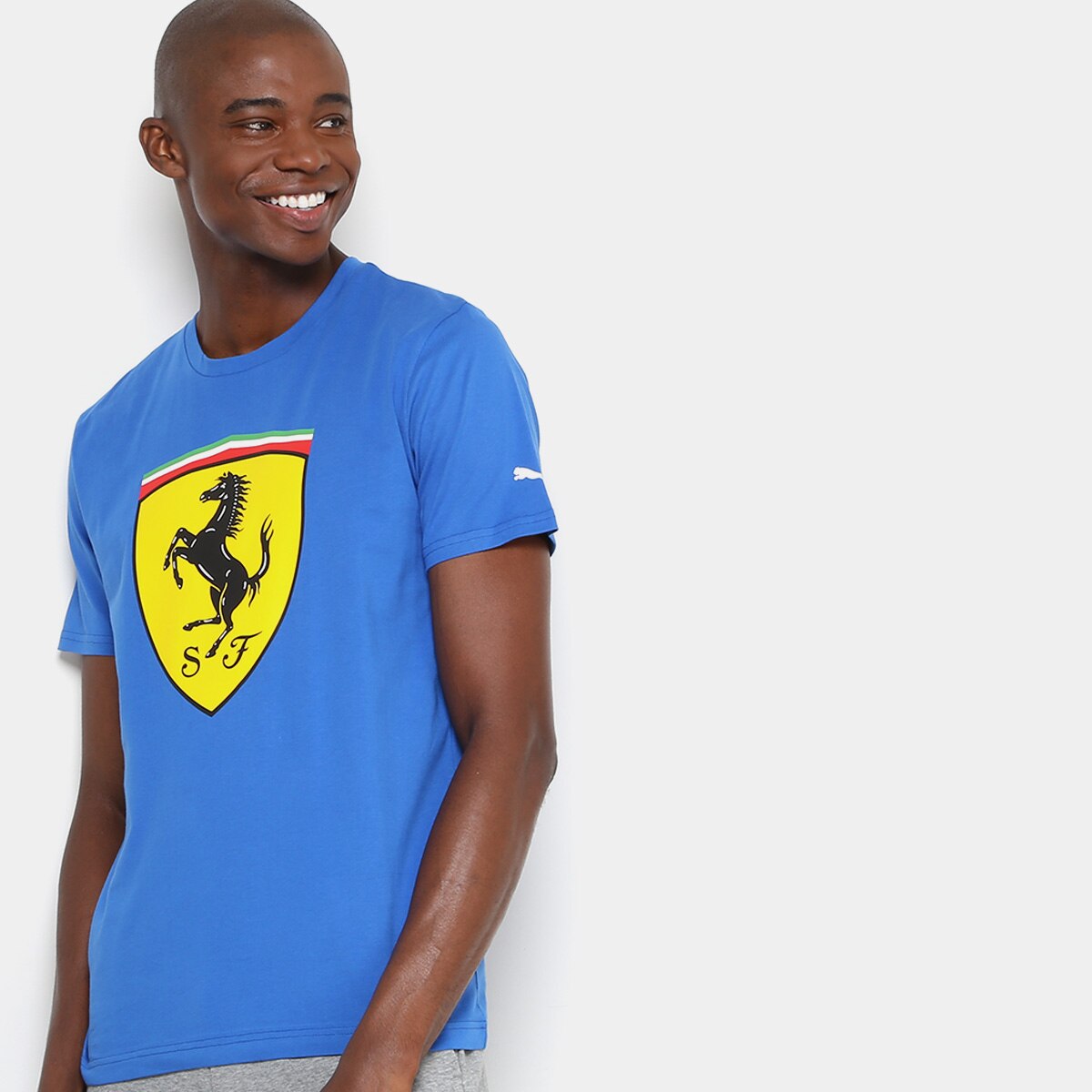 camiseta ferrari azul