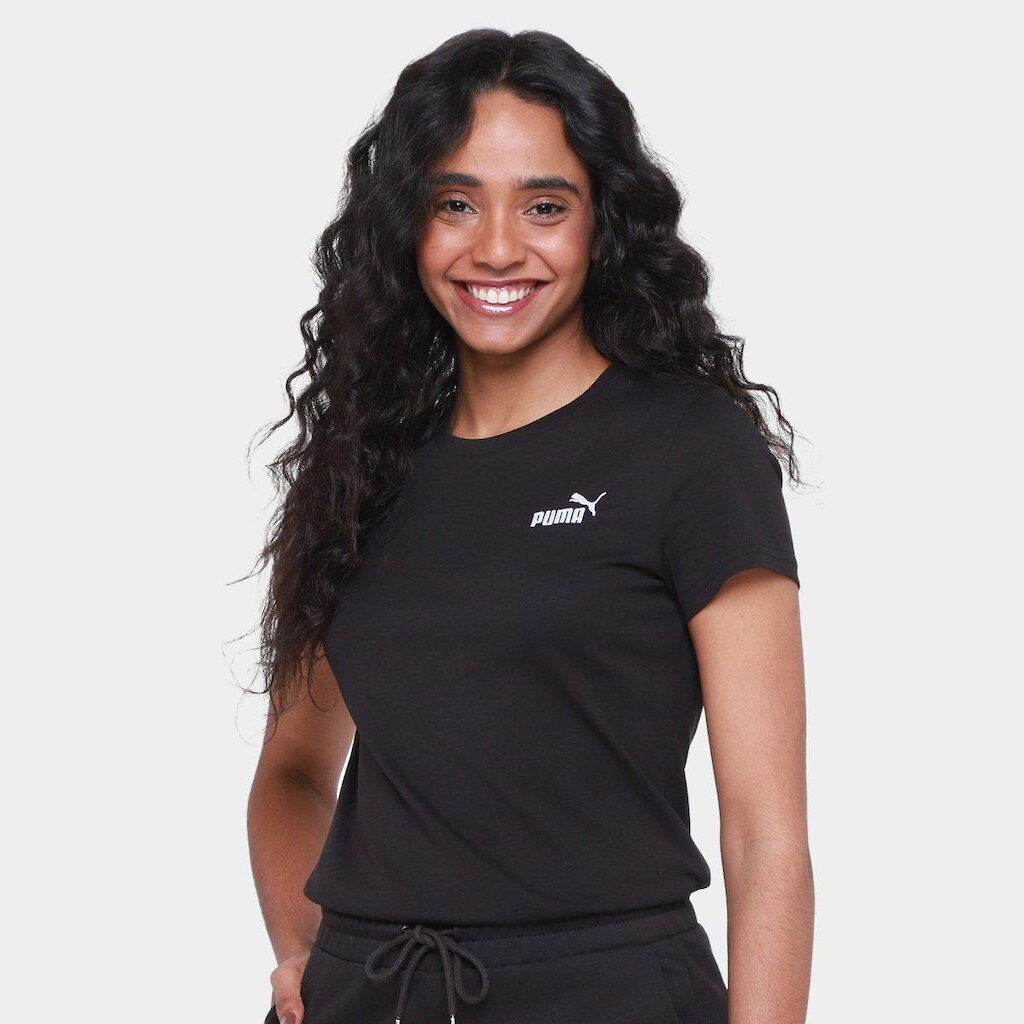 Camiseta Puma Small no. 1 Logo Feminina