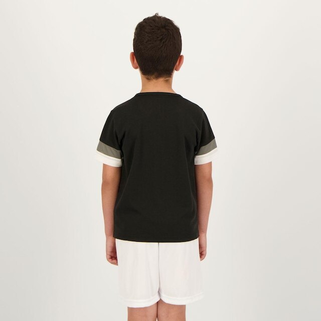 Camiseta Puma Team Rise Juvenil Preta