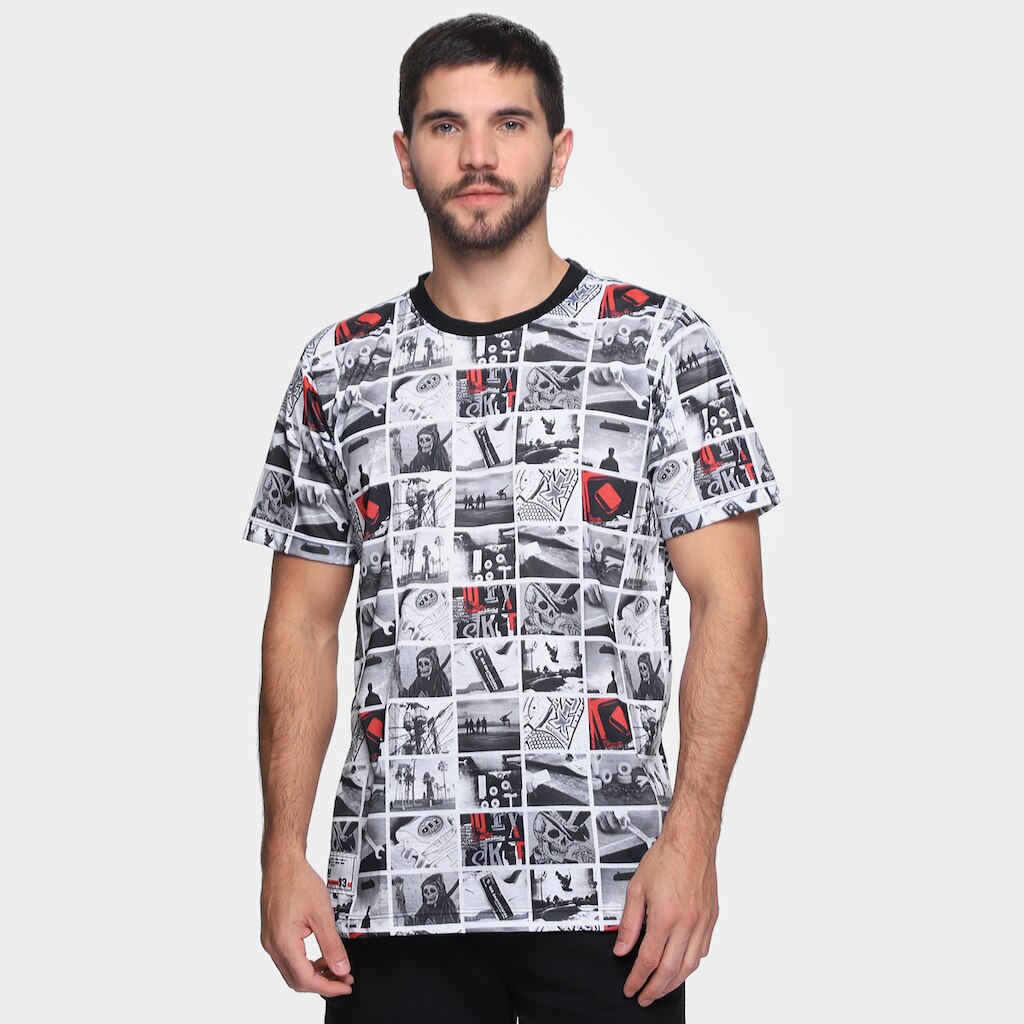 Camiseta Qix Print Sublimado Skull