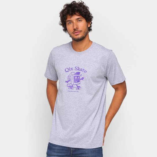 Camiseta Qix Retro Vibe - Cinza